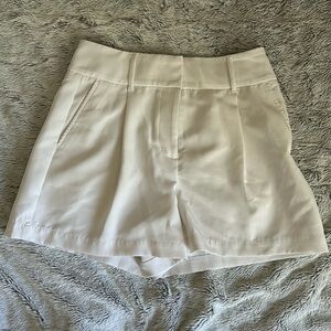 White high waist shorts